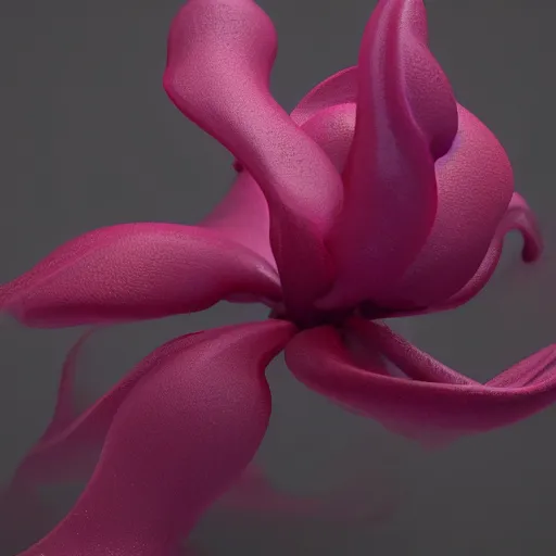 Prompt: a beautiful amazing render of magnolia ink plumes in water by josh bayer and olivia de berardinis and ed benedict, featured on artstation, featured on behance, f 1 6, high speed camera, octane render