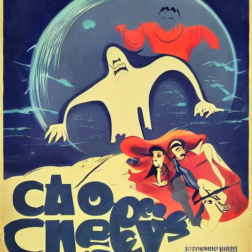 Image similar to 🌛👻🥶🕵, cinematic, comic art, vintage movie poster, crisp, clear