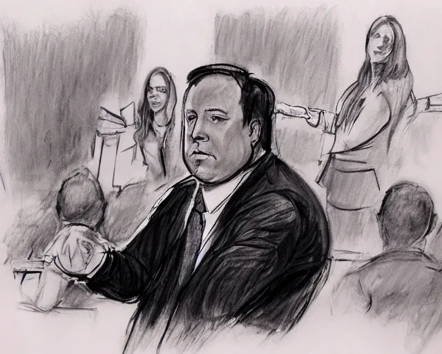 Image similar to alex jones courtroom sketch court trial dancing lobsters