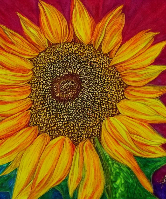Image similar to a lonely single sunflower, water painting, sun rays, intricate, colorful, highly detailed, perfect composition, soft tones
