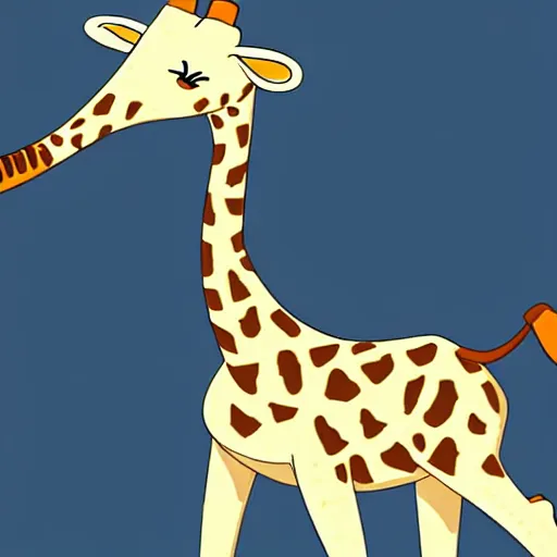 Prompt: cute cartoon giraffe anteater in the African savanna, Ghibli, clipart