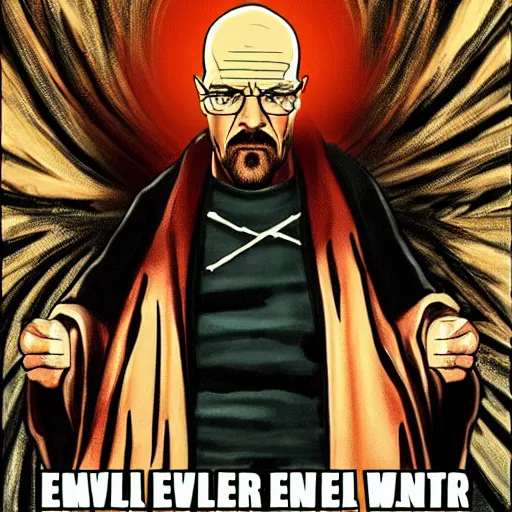 Image similar to Walter White as an evil necrotic wizard