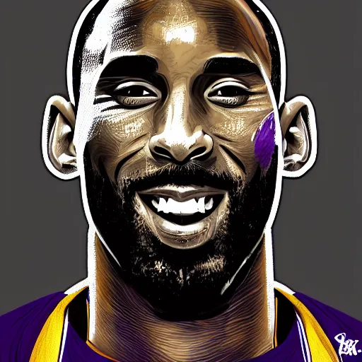 Prompt: kobe bryant, contemporary collage, highly detailed, digital painting, 4 k, hdr, punk, fashion, smooth, sharp focus, art lsandra chevrier