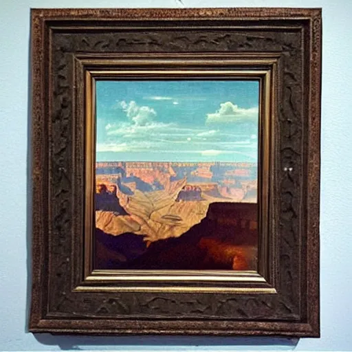 Prompt: “Grand Canyon full of poop, sewage, beautiful painting, renaissance painting, intricate, framed, highly detailed,”