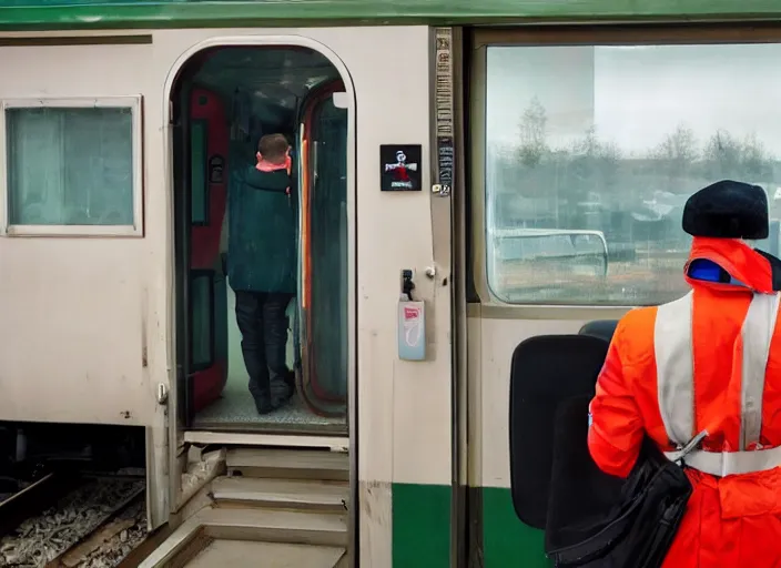 Image similar to train driver of the Russian Railways