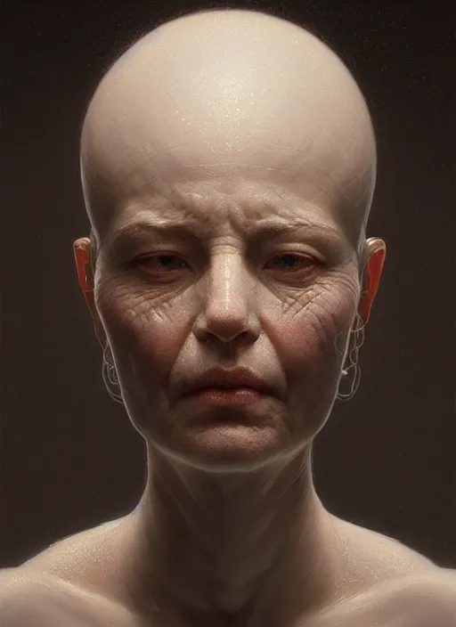 Image similar to portrait of an old porcelain aleeping head, ancient hyper realistic art, intricate, elegant, glowing lights, highly detailed, digital painting, artstation, concept art, smooth, sharp focus, art by wlop, mars ravelo and greg rutkowski