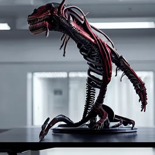 Prompt: xenomorph on a surgical table.