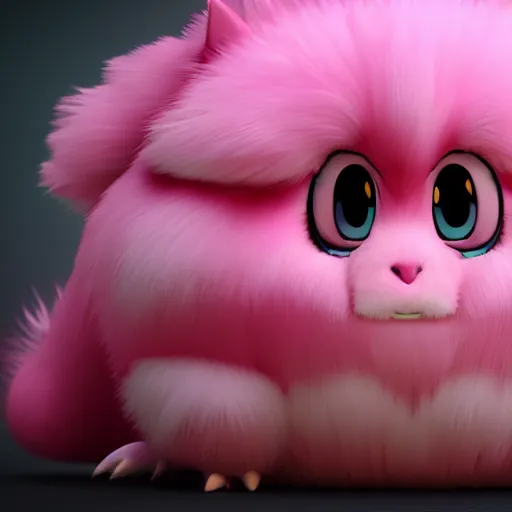 Image similar to photography of a realistic wigglypuff animal, ultra detailed, 8 k, cinematic lighting, natural background, trending on artstation, pokemon