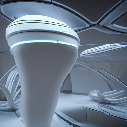 Image similar to xenomorph biomorphic futuristic toilet designed by santiago calatrava, octane 8 k 3 d render