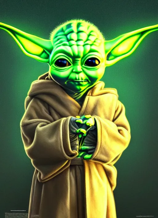 Symmetry Portrait Of Baby Yoda Sci Fi Tech Wear Stable Diffusion OpenArt