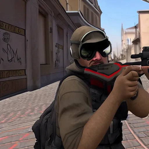 Image similar to Viktor Orban as a Counter-Terrorist in CSGO