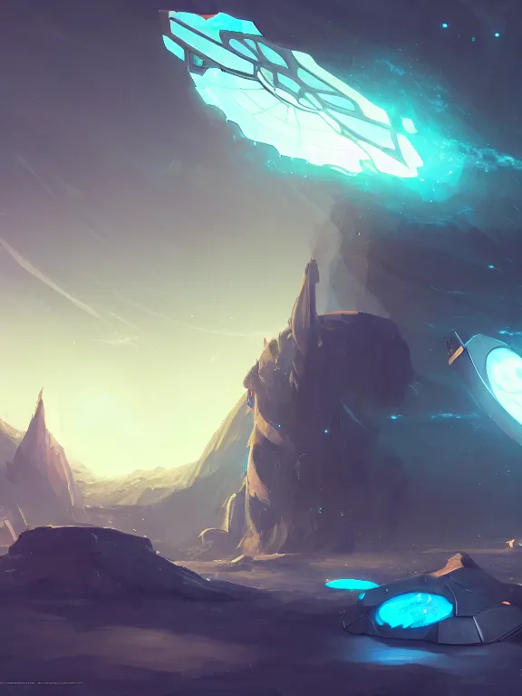 Image similar to sci fi environment concept art featuring a shield enchanted with energy,, legendary item, sci - fi fantasy, trending on artstation, stylistic, 3 d, hyper realistic, by kawacy and makoto shinkai