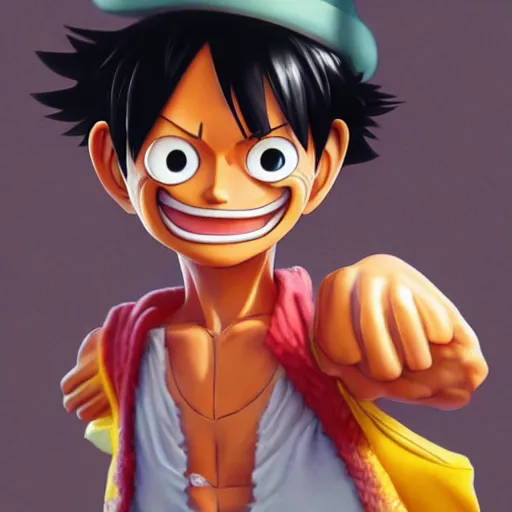 Image similar to luffy, highly detailed, pixar style, artstation, soft light, sharp focus, illustration, concept art