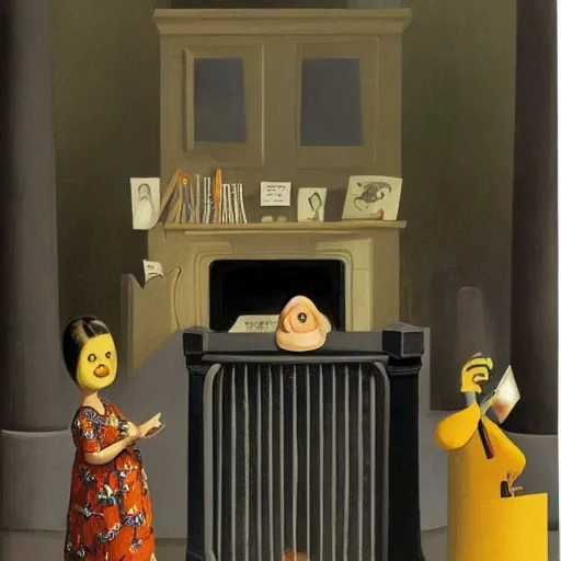 Prompt: a character by Charles Addams