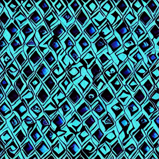 Image similar to multi faceted blue and emerald crystal formation with black and white tendrils of smoke wrapped around, recursive, tessellation