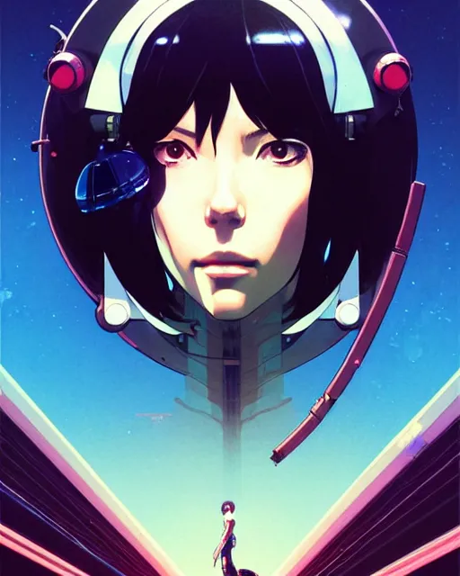 Prompt: spacehip | | audrey plaza, warframe ship, fine detail!! anime!! realistic shaded lighting!! poster by ilya kuvshinov katsuhiro otomo ghost - in - the - shell, magali villeneuve, artgerm, jeremy lipkin and michael garmash and rob rey