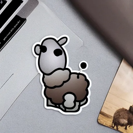 Image similar to cute phone wires sheep by luc cornec sticker