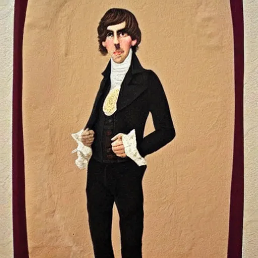 Image similar to regency era painting of a young george harrison