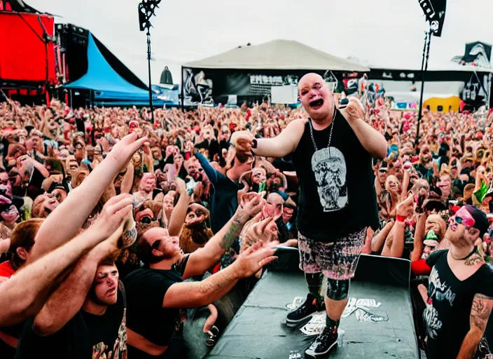 Prompt: photo still of shrek at the vans warped tour 2 0 1 8!!!!!!!! at age 3 6 years old 3 6 years of age!!!!!!!! getting lit in the pit, 8 k, 8 5 mm f 1. 8, studio lighting, rim light, right side key light