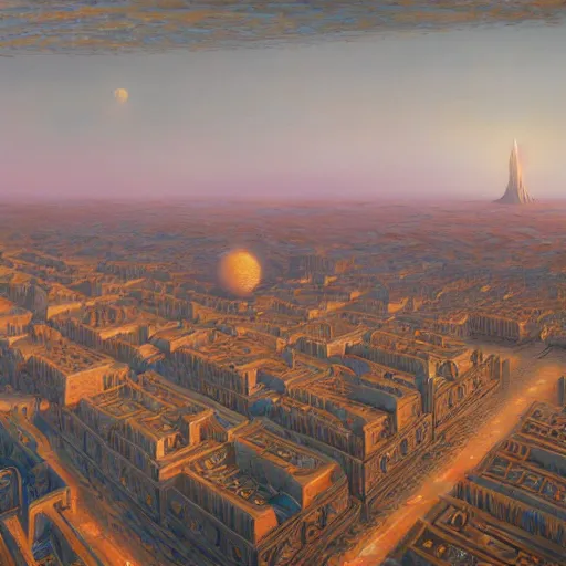 Prompt: an alien city, painted by rene magritte and donato giancola and greg rutkowski, digital painting, 4 k