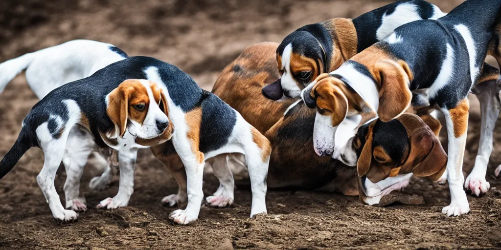 Image similar to beagle dog, photojournalism, award winning photo by national geographic, 8 k