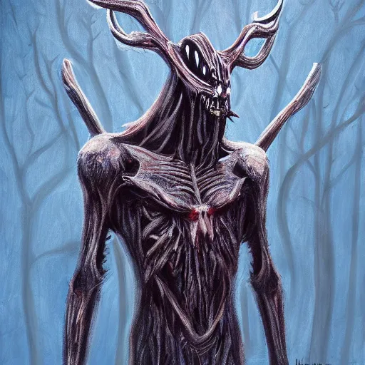 Image similar to until dawn wendigo, painting