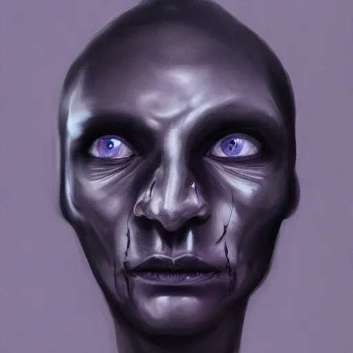 Image similar to a deep completely black shadow man, completely dark, purple eyes, no color, with black magic powers, ultra realistic, 8 k, organic painting, trending on artstation