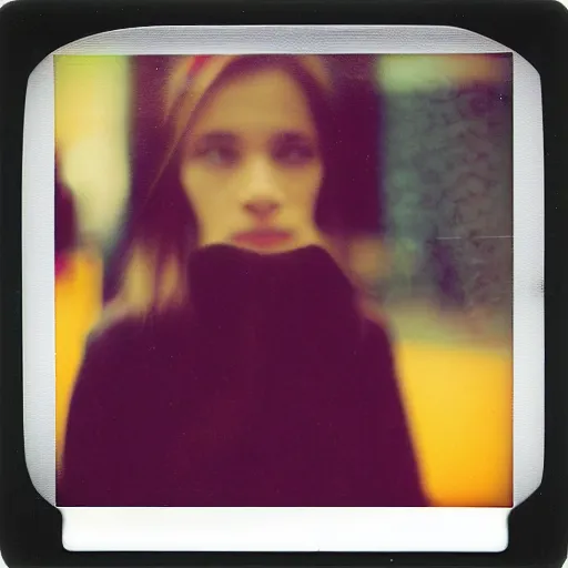 Image similar to polaroid of a dream reflection street photography portrait lomography