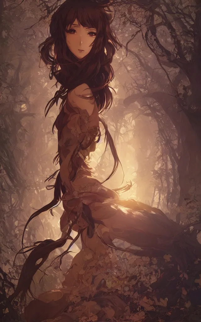 Prompt: anime key visual of mack the knife intricate, brown skin, magical forest, stunning, highly detailed, digital painting, artstation, smooth, rule of thirds hard focus, illustration, art by artgerm and greg rutkowski and alphonse mucha