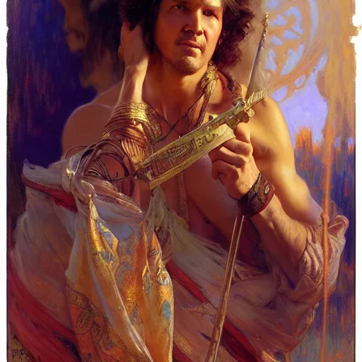 Image similar to neil breen highly detailed painting by gaston bussiere, craig mullins, j. c. leyendecker, alphonse mucha 8 k