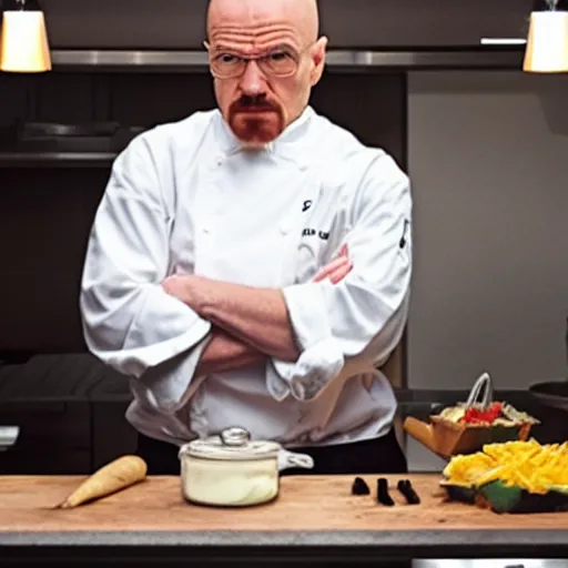 Image similar to Walter White as Chef Gordon Ramsey,