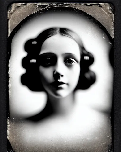 Prompt: [ [ [ tintype ] ] ] black and white dreamy young beautiful female artificial intelligence, metropolis, cinematic, rim light, bokeh, photo - realistic, elegant, high detail, 8 k, masterpiece, photo taken in 1 9 3 0