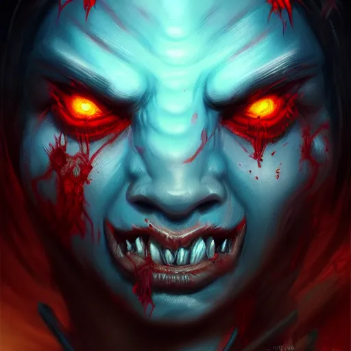 Image similar to Kitava insatiable hunger, path of exile, demon, savage, powerful, artstation, concept art, digital painting, highly detailed, portrait