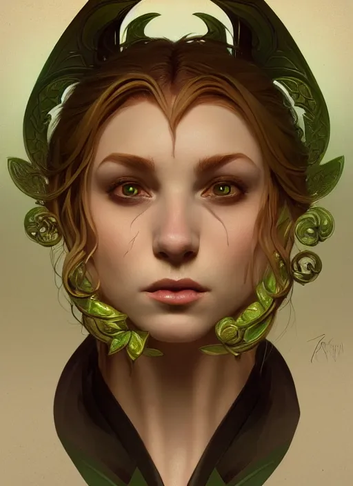 Image similar to symmetry portrait of leprechaun, intricate, elegant, highly detailed, digital painting, artstation, concept art, smooth, sharp focus, illustration, art by artgerm and greg rutkowski and alphonse mucha, 8 k