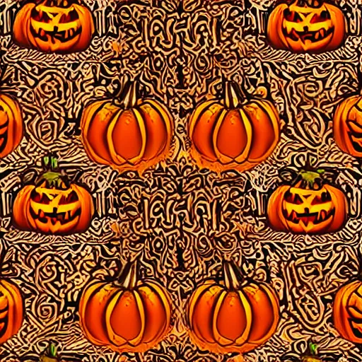 Prompt: jack - o - lanterns, intricate carving, patterns