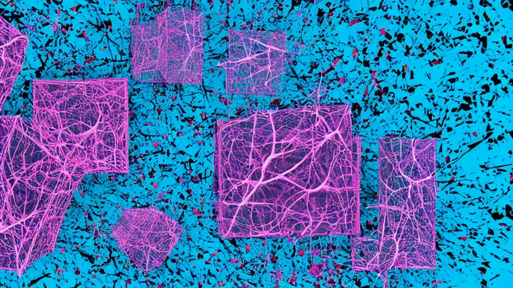 Image similar to inverted colors high - pitched pathology cube ( s ) in nature