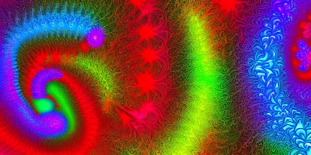 Prompt: colorful fractal universe