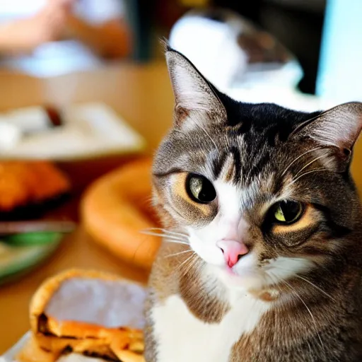 Image similar to cat who is made of hamburger