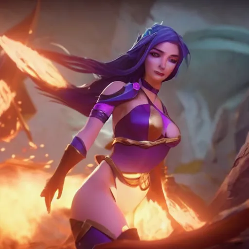 Image similar to still of pretty Irelia (Legends of Runeterra) in KDA More music video. 3d render, octane render, game art, realistic, highly detailed, trending on artstation, 4k, trending on artstation, pixar, cgsociety, unreal engine 5, redshift render, trending on artstation, blender, behance, cg