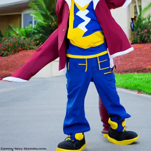 Image similar to sora cosplay by jerry seinfeld!!!!!!!!!!!!, kingdom hearts