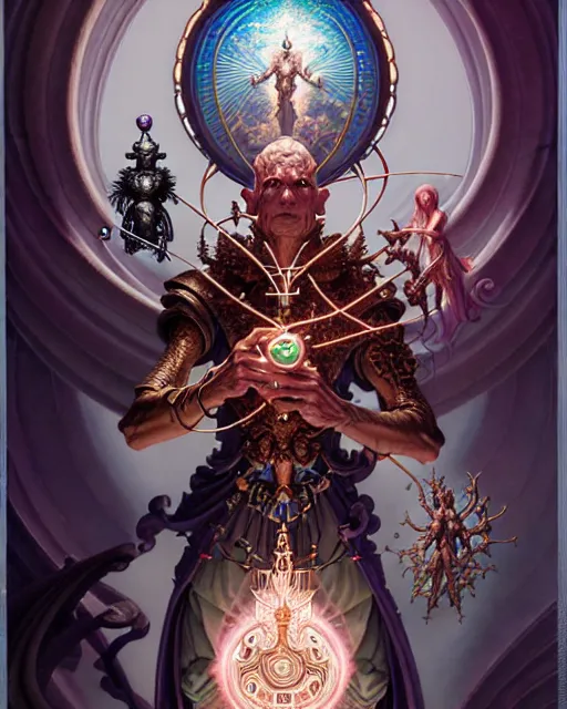 Prompt: the popess tarot card, fantasy character portrait made of fractals, ultra realistic, wide angle, intricate details, the fifth element artifacts, highly detailed by peter mohrbacher, hajime sorayama, wayne barlowe, boris vallejo, aaron horkey, gaston bussiere, craig mullins