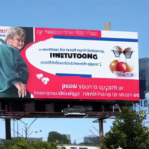 Image similar to a billboard advertising Inflation