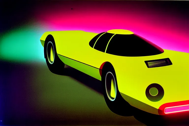 Prompt: designed by giorgetto giugiaro stylized poster of a single m 1 abrams concept, thick neon lights, ektachrome photograph, volumetric lighting, f 8 aperture, cinematic eastman 5 3 8 4 film