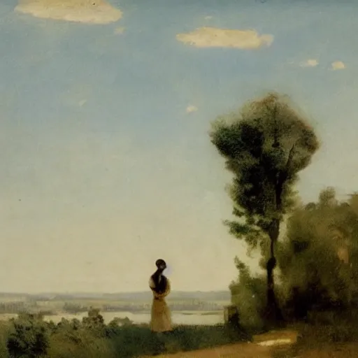 Image similar to long distance relationship, by camille corot