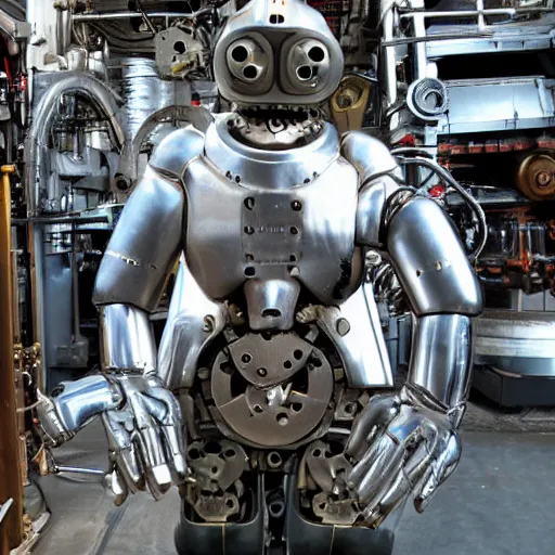 Image similar to photo. mechanical man