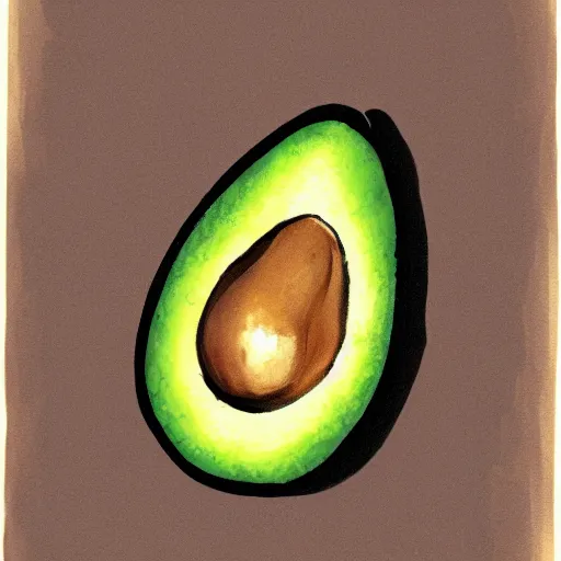 Image similar to avocado being stolen, cave painting