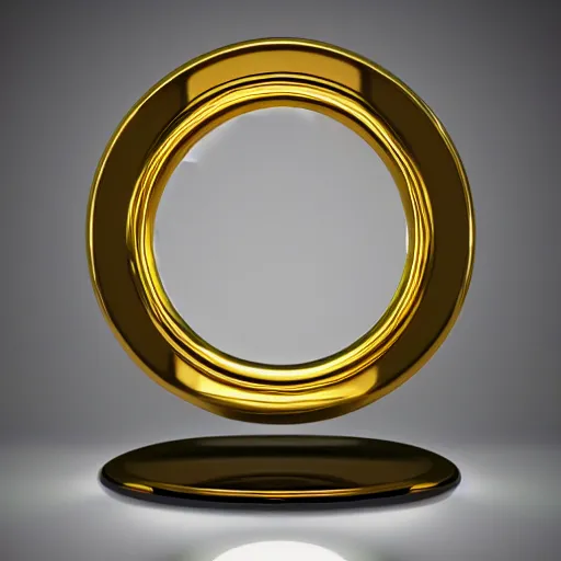 Image similar to hype realistic render of gold reflection, 3 d render