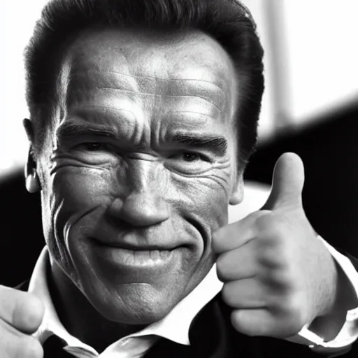 Image similar to arnold schwarzenegger doing a thumbs up pose, stock photo