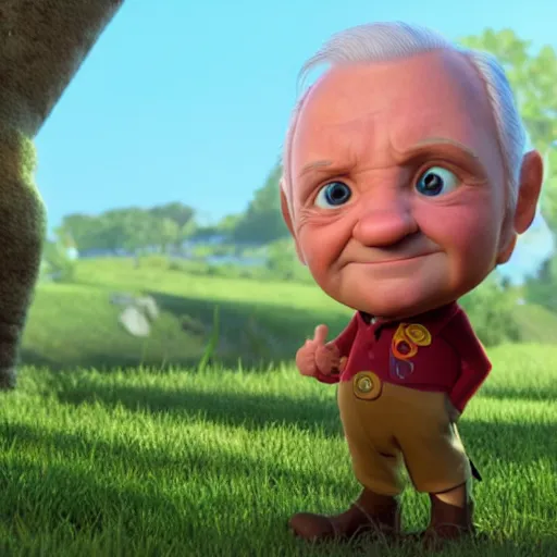 Image similar to anthony hopkins as a pixar disney character from up ( 2 0 0 9 ), unreal engine, octane render, 3 d render, photorealistic