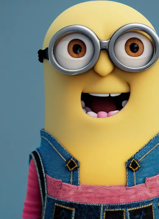 Prompt: a full portrait photo of gru minion, f / 2 2, 3 5 mm, 2 7 0 0 k, lighting, perfect faces, award winning photography.